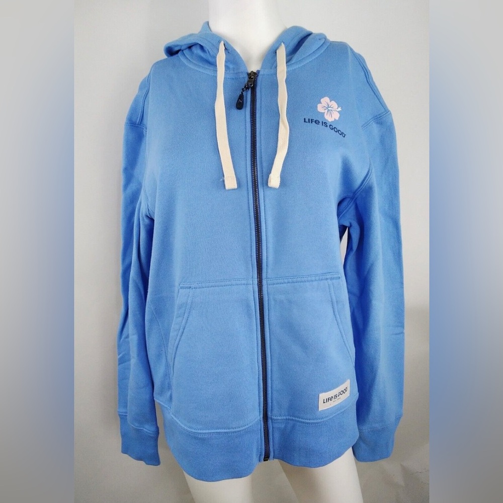 Life Is Good Light Blue Cotton Hoodie Never Worn!